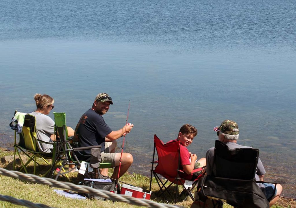 Family Fishing At Wilson Hill Causeway
